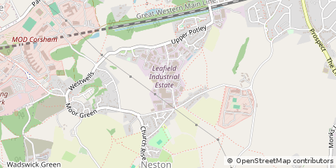 Map of Corsham, Wiltshire