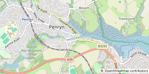 Map of Penryn, Cornwall