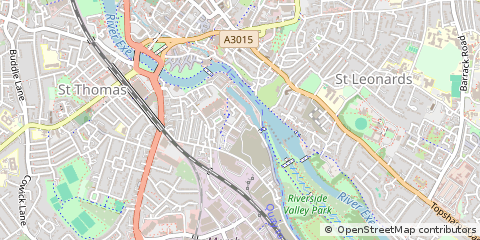 Map of Exeter, Devon
