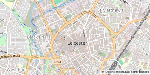 Map of Leicester