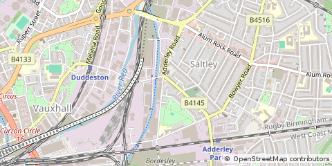 Map of Birmingham, West Midlands