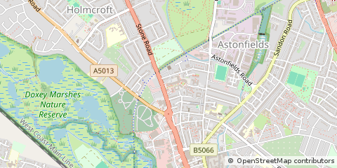 Map of Stafford, Staffordshire