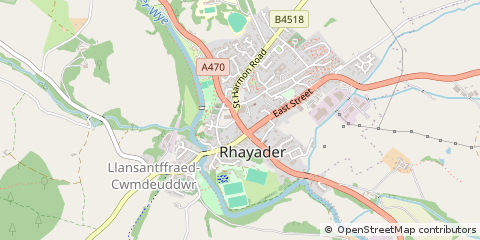 Map of Rhayader