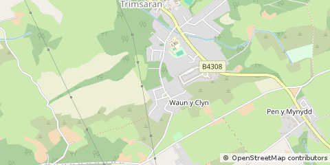 Map of Cydweli, SIR GAR