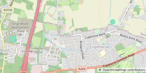 Map of Crawley