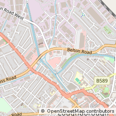 Map of Loughborough, Leicestershire