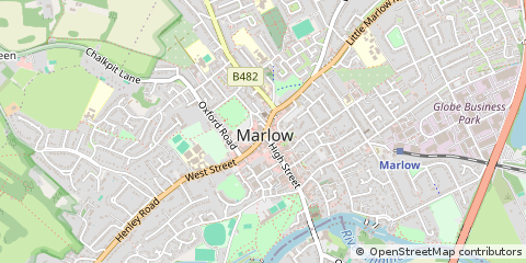 Map of Marlow, Buckinghamshire