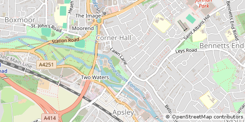 Map of Hemel Hempstead, Hertfordshire