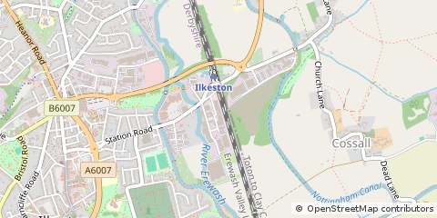 Map of Ilkeston, Derbyshire
