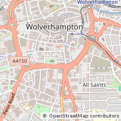 Map of Wolverhampton, West Midlands