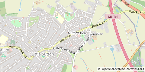 Map of Sutton Coldfield, W Midlands
