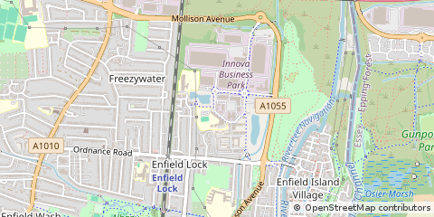 Map of Enfield, Middlesex