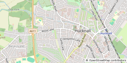 Map of Nottingham, Nottinghamshire
