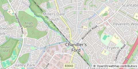Map of Eastleigh, Hants