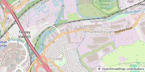 Map of Sheffield, South Yorkshire