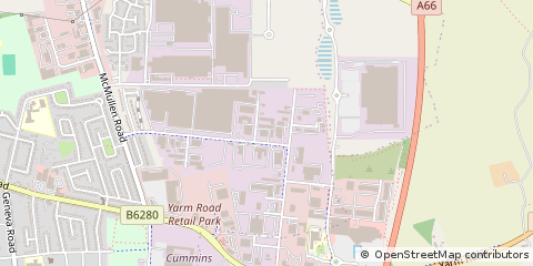 Map of Darlington, County Durham
