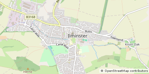 Map of Ilminster, Somerset