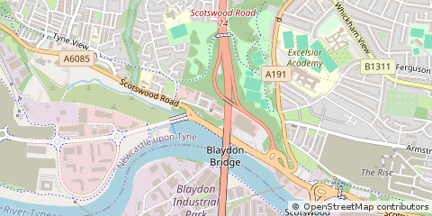 Map of Newcastle Upon Tyne, Tyne & Wear