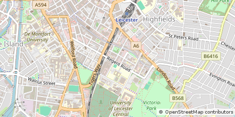 Map of Leicester