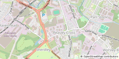 Map of ST Helens, Merseyside