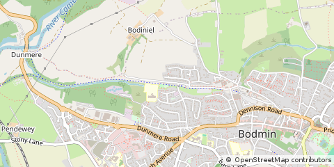 Map of Bodmin, Surrey