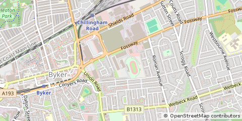 Map of Newcastle Upon Tyne