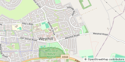 Map of Westhill, Aberdeenshire
