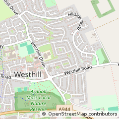 Map of Westhill, Aberdeenshire