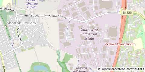 Map of Peterlee