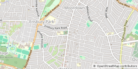 Map of Bournemouth, Dorset