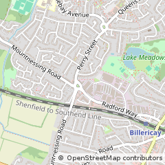 Map of Billericay, Essex