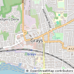 Map of Grays, Essex