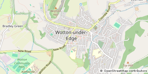 Map of Wotton-Under-Edge, Gloucestershire