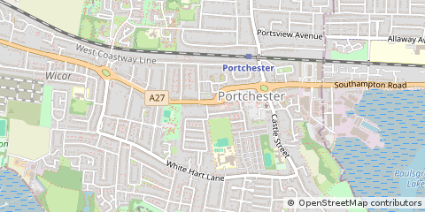 Map of Portchester, Hampshire