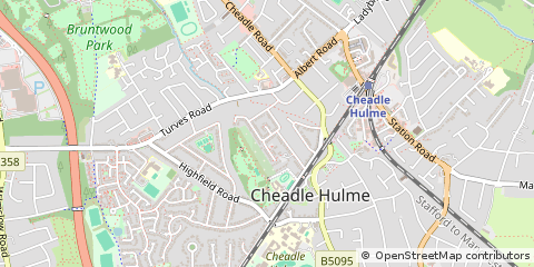 Map of Stockport, Cheshire