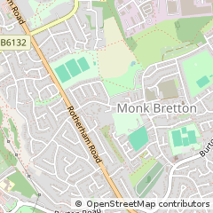 Map of Barnsley, South Yorkshire