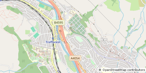 Map of Pontypridd, RCT
