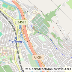 Map of Pontypridd, RCT