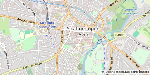 Map of Stratford-Upon-Avon, Warwickshire