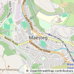 Map of Maesteg, Glamorgan