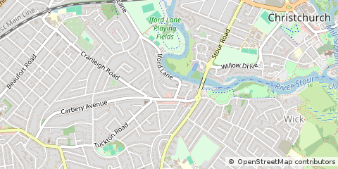 Map of Bournemouth, Dorset