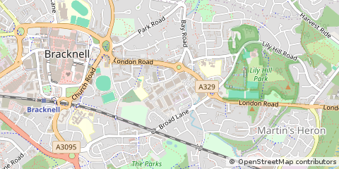 Map of Bracknell, Berkshire