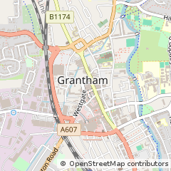 Map of Grantham, Lincs