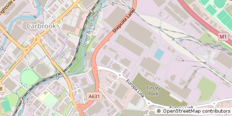 Map of South Yorkshire