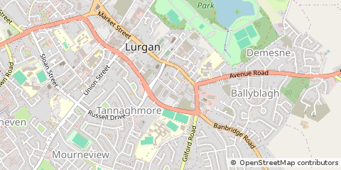 Map of Craigavon, County Armagh