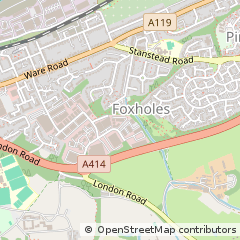 Map of Hertford, Hertfordshire