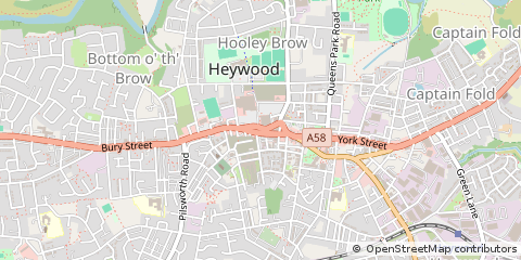 Map of Heywood, Lancashire