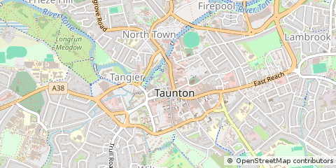 Map of Taunton, Somerset