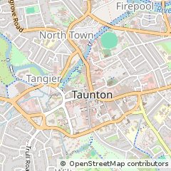 Map of Taunton, Somerset