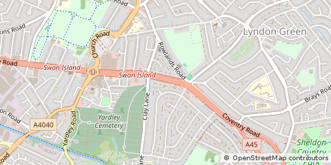 Map of Birmingham, West Midlands